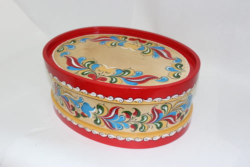 С 150 НХП. Короб. Уфтюжская роспись