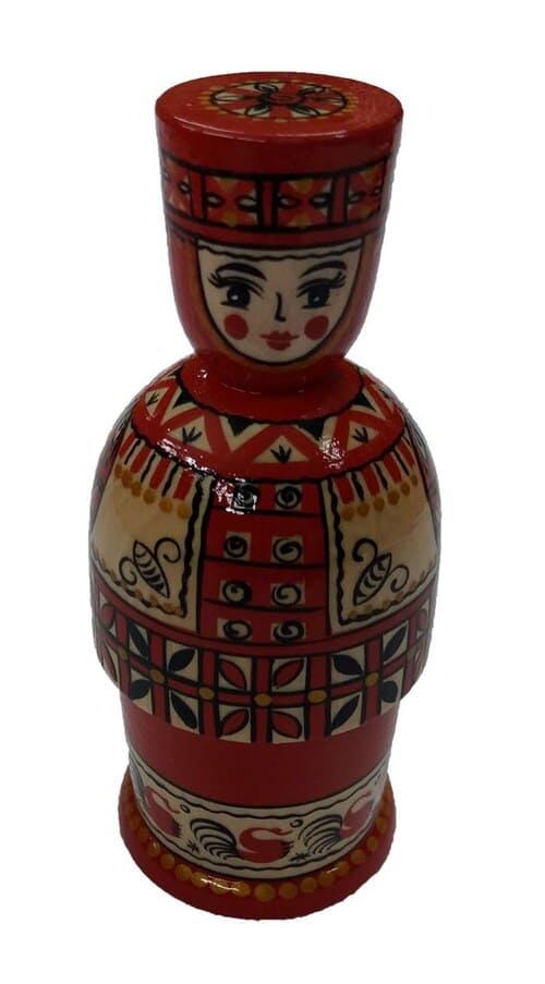 С 171 НХП. Солонка. Мезенская роспись