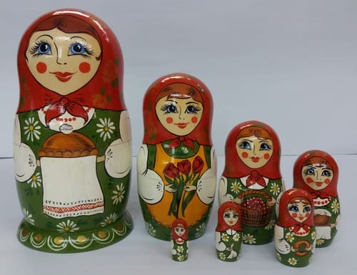 Р 430 Матрешка 7-местная. Хлеб соль.