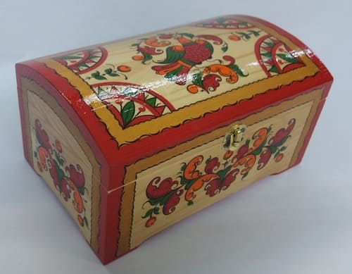С 457 НХП. Шкатулка. Борецкая роспись