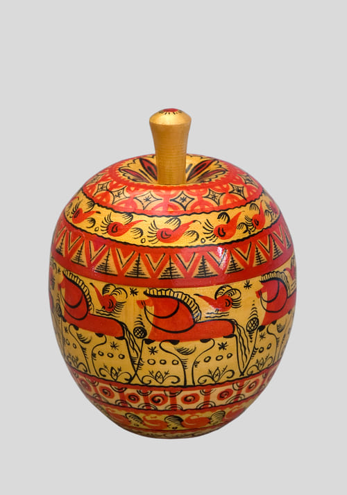 С 587 НХП. Шкатулка. Мезенская рocпись